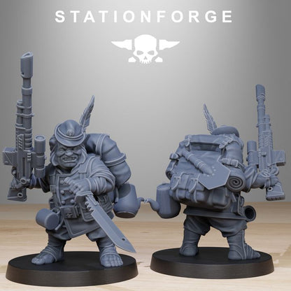 Wargames - Stationforge - GrimGuard - Skulldart Trappers Squad (12 Figurer)