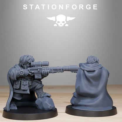 Wargames - Stationforge - GrimGuard - Skulldart Trappers Squad (12 Figurer)