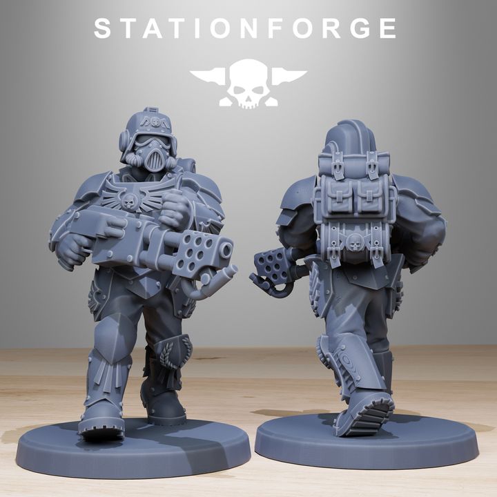 Wargames - Stationforge - GrimGuard - Elites Squad (10 Figurer)