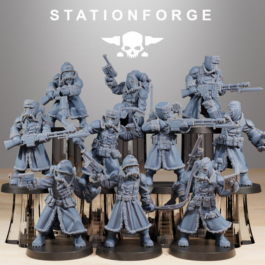 Wargames - Stationforge - GrimGuard - Frostwatch Squad (10 Figurer)