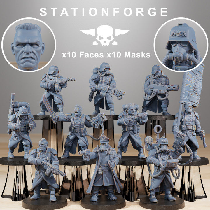 Wargames - Stationforge - GrimGuard - Combatants Squad (10 Figurer)