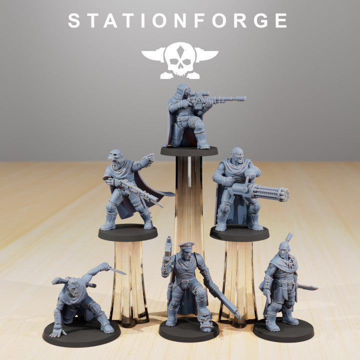 Wargames - Stationforge - GrimGuard - Vaskar Orkaz Hunters Squad (6 Figurer)