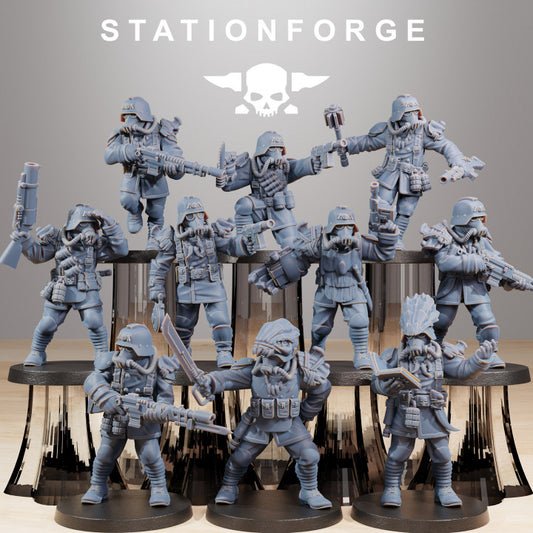 Wargames - Stationforge - GrimGuard - Xenarid Hunters Squad (10 Figurer)