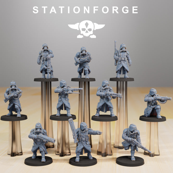 Wargames - Stationforge - GrimGuard - Infantry Squad (Builder - nok til 10 Figurer)