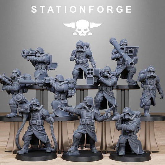 Wargames - Stationforge - GrimGuard - Rocketeers Squad (10 Figurer)