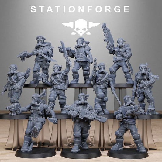 Wargames - Stationforge - GrimGuard - Jungle Fighters 2 (10 Figurer)