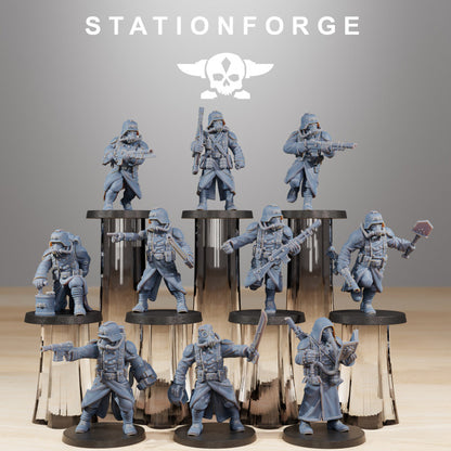 Wargames - Stationforge - GrimGuard - Acolytes Squad (10 Figurer)
