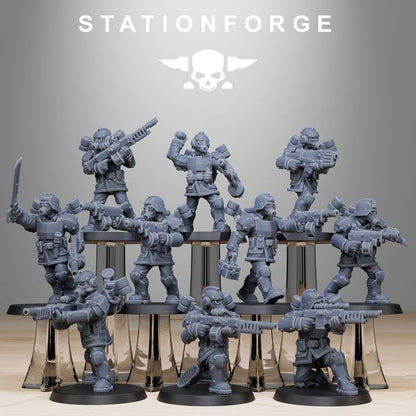 Wargames - Stationforge - GrimGuard - Aero Troops Squad (10 Figurer)