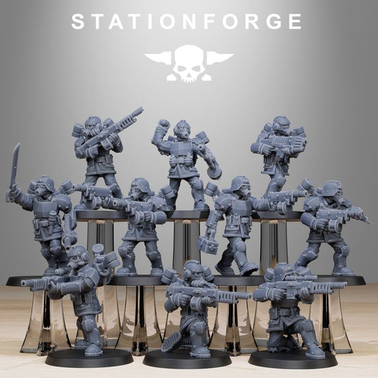 Wargames - Stationforge - GrimGuard - Aero Troops Squad (10 Figurer)