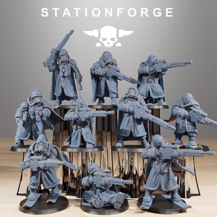 Wargames - Stationforge - GrimGuard - Frostwatch Marksmen Squad (10 Figurer)