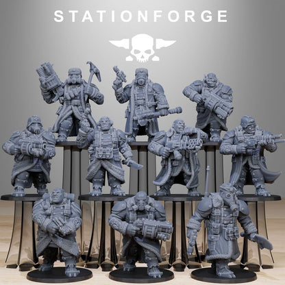 Wargames - Stationforge - GrimGuard - Frostwatch Mutants Squad (10 Figurer)