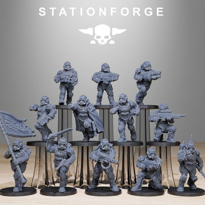 Wargames - Stationforge - GrimGuard - Elites Squad (10 Figurer)
