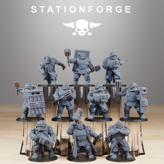 Wargames - Stationforge - GrimGuard - Mutants (10 Figurer)