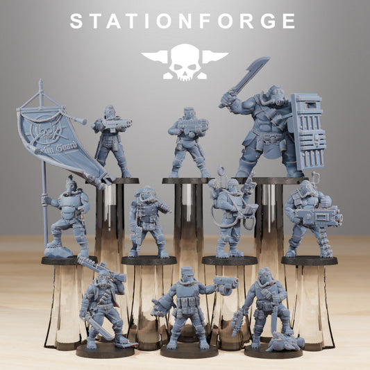 Wargames - Stationforge - GrimGuard - Hunters Command Squad (10 Figurer)