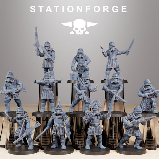 Wargames - Stationforge - GrimGuard - Vexillatio Squad (12 Figurer)