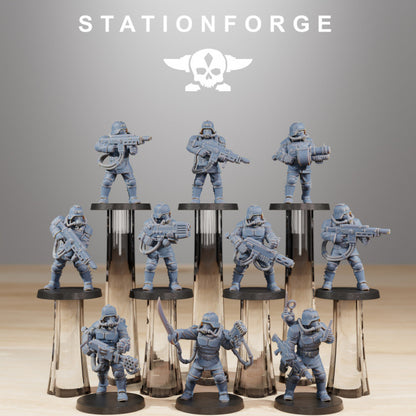 Wargames - Stationforge - GrimGuard - Commandos Squad (10 Figurer)