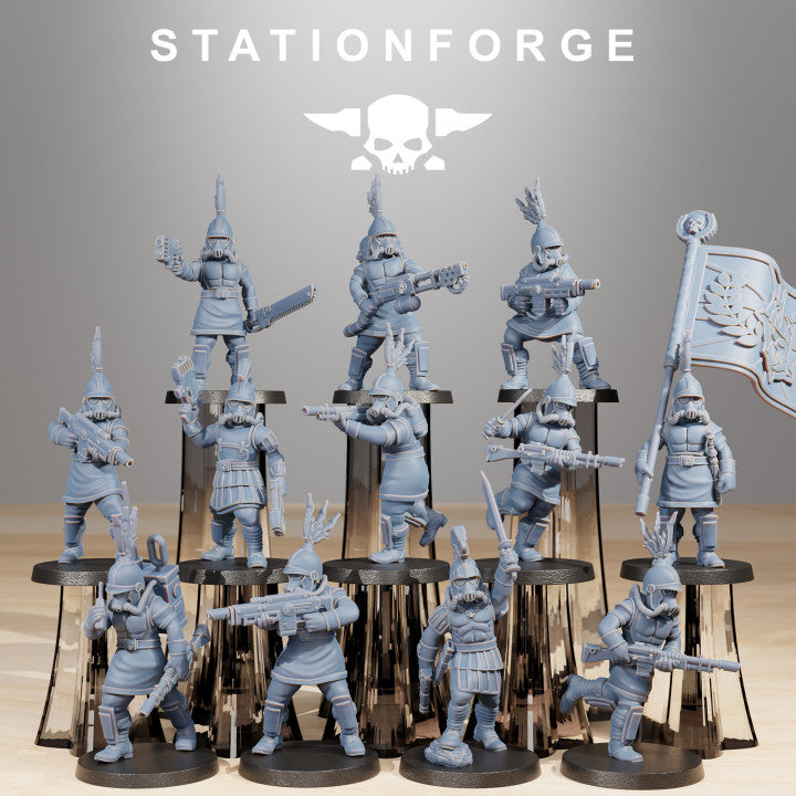 Wargames - Stationforge - GrimGuard - Aquilastra Squad (12 Figurer)