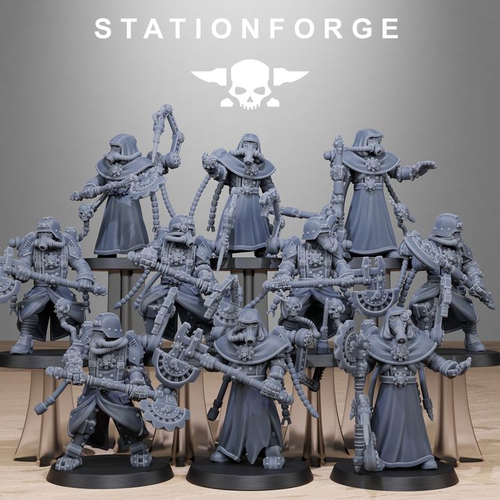 Wargames - Stationforge - GrimGuard - Tech Engineer Squad (10 Figurer)