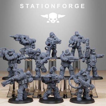 Wargames - Stationforge - GrimGuard - Armored Squad (10 Figurer)