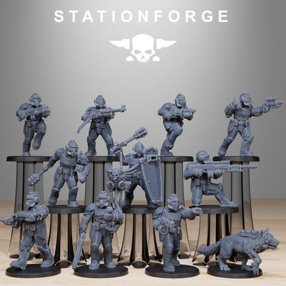 Wargames - Stationforge - GrimGuard - Enforcers Squad (10 Figurer)