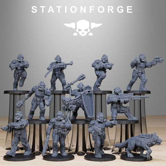 Wargames - Stationforge - GrimGuard - Enforcers Squad (10 Figurer)