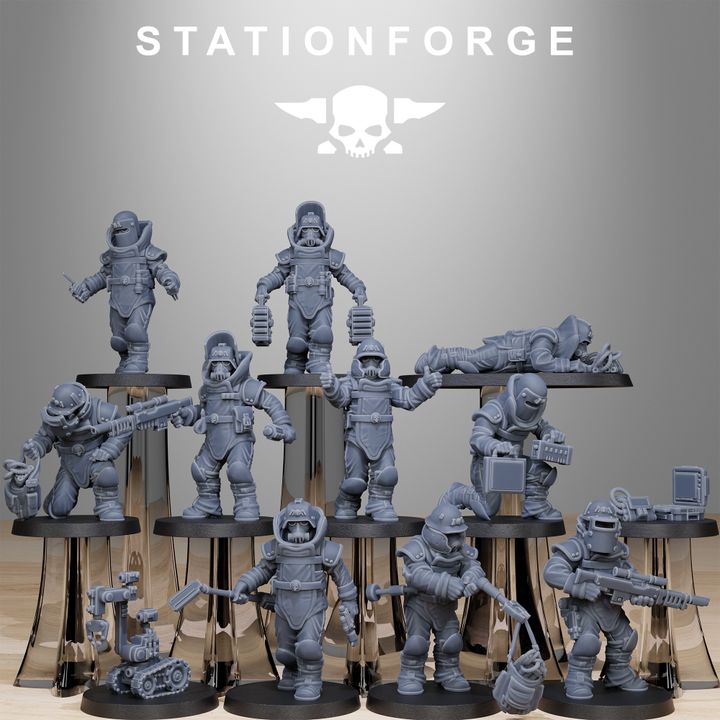 Wargames - Stationforge - GrimGuard - Bomb Squad (10 Figurer)