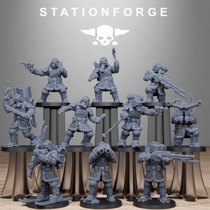 Wargames - Stationforge - GrimGuard - Frostwatch Patrol Squad (10 Figurer)