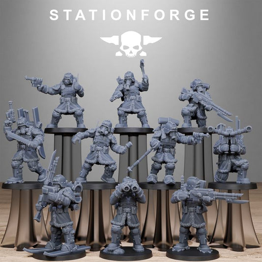 Wargames - Stationforge - GrimGuard - Frostwatch Patrol Squad (10 Figurer)