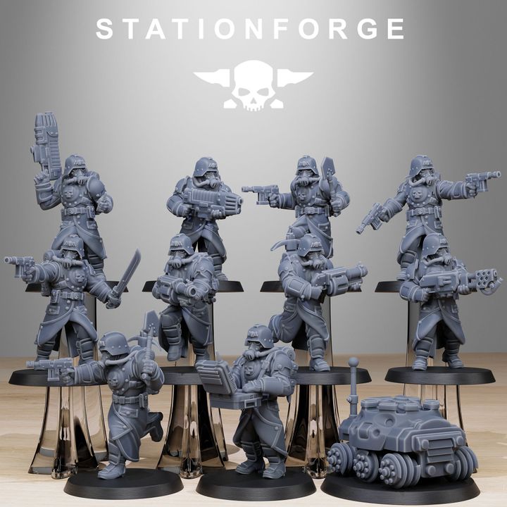Wargames - Stationforge - GrimGuard - Bombardiers Squad (11 Figurer)