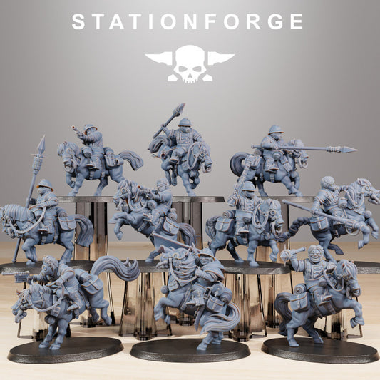 Wargames - Stationforge - GrimGuard - Pony Cavalry Squad (10 Figurer)