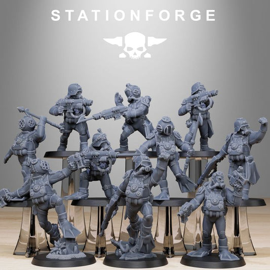 Wargames - Stationforge - GrimGuard - Divers Squad (10 Figurer)