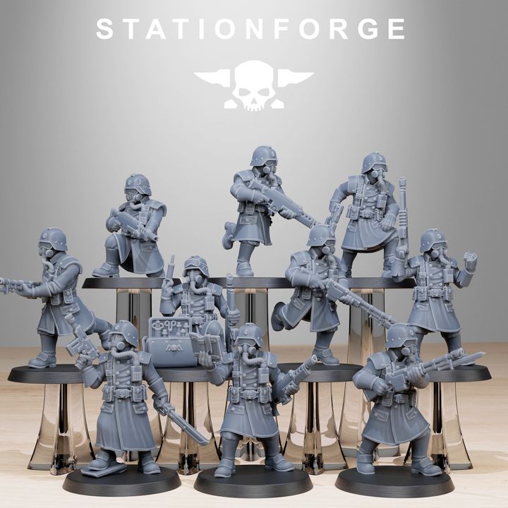 Wargames - Stationforge - GrimGuard - Militants Squad (10 Figurer)