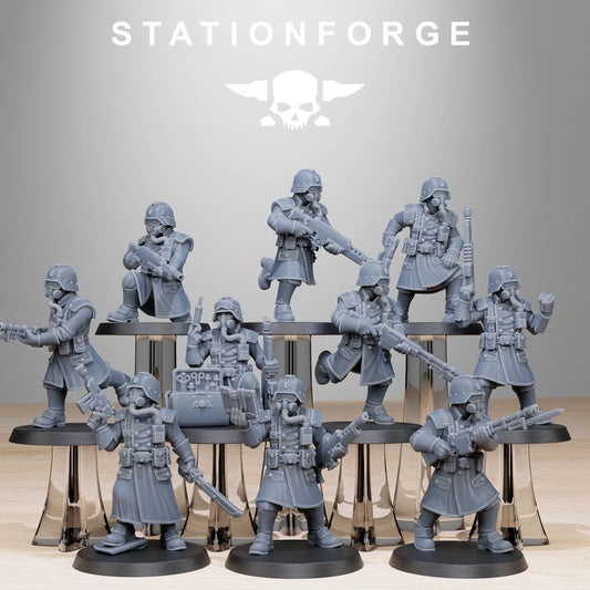 Wargames - Stationforge - GrimGuard - Militants Squad (10 Figurer)