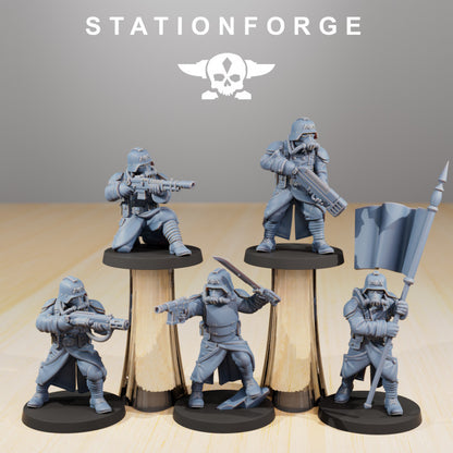 Wargames - Stationforge - GrimGuard - Command Force Squad (5 Figurer)