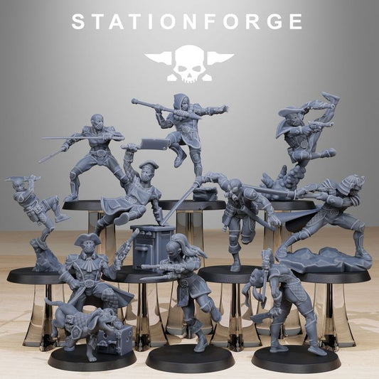 Wargames - Stationforge - GrimGuard - Jesters Squad (10 Figurer)