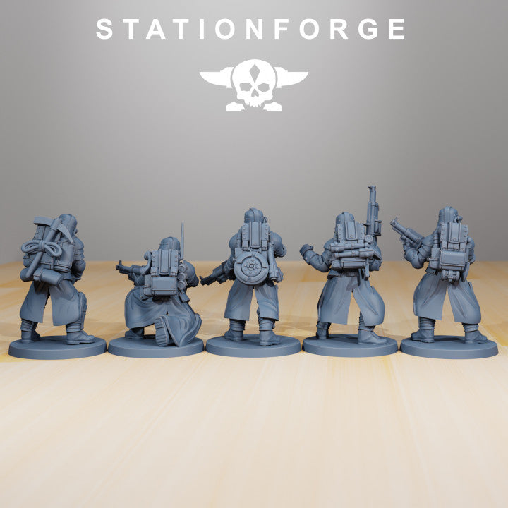 Wargames - Stationforge - GrimGuard - Tinkers Squad (5 Figurer)