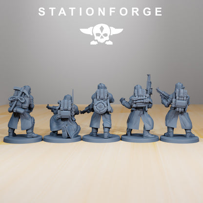 Wargames - Stationforge - GrimGuard - Tinkers Squad (5 Figurer)
