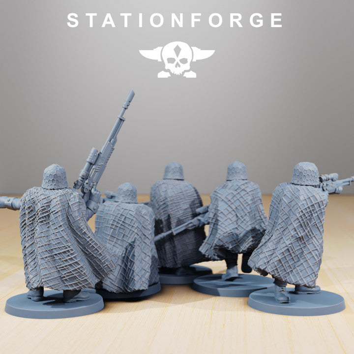 Wargames - Stationforge - GrimGuard - Snipers Squad (5 Figurer)