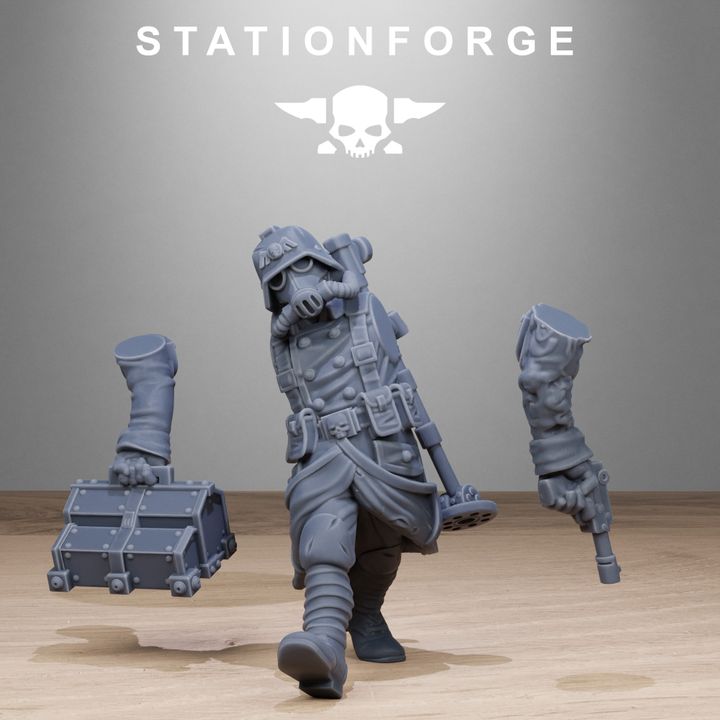 Wargames - Stationforge - GrimGuard - Radioactive Mutants Squad (10 Figurer)