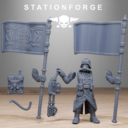 Wargames - Stationforge - GrimGuard - Flamer Squad (10 Figurer)