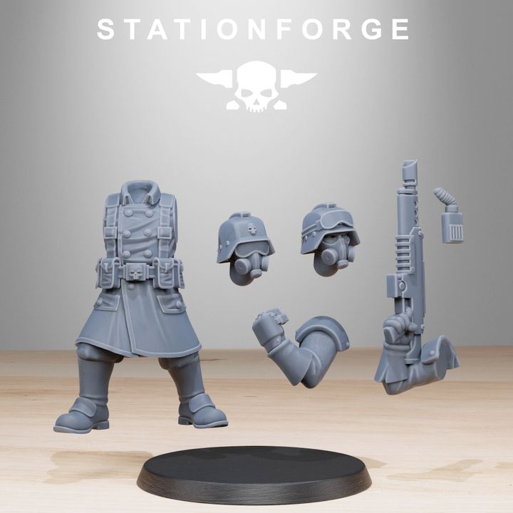 Wargames - Stationforge - GrimGuard - Militants Squad (10 Figurer)