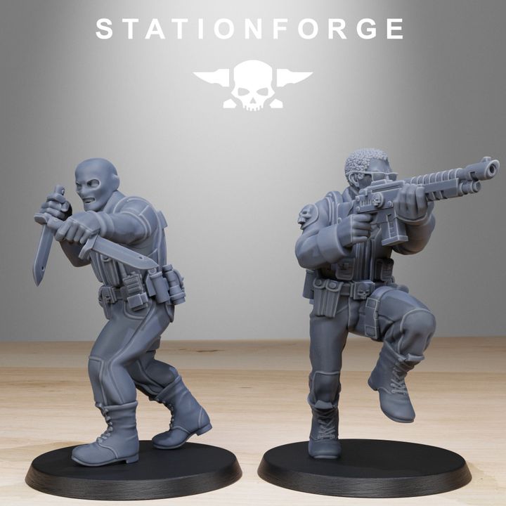 Wargames - Stationforge - GrimGuard - Counter Terrorists Squad (10 Figurer)