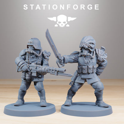 Wargames - Stationforge - GrimGuard - Xenarid Hunters Squad (10 Figurer)