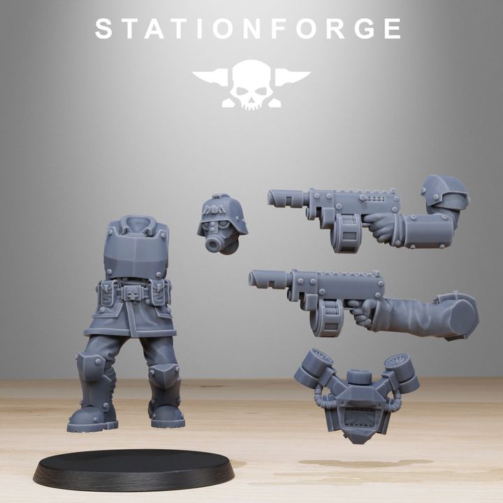 Wargames - Stationforge - GrimGuard - Aero Troops Squad (10 Figurer)