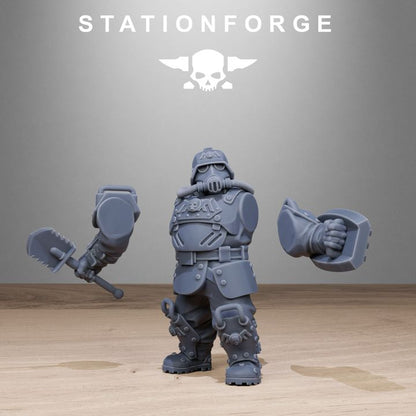 Wargames - Stationforge - GrimGuard - Armored Mutants Squad (10 Figurer)