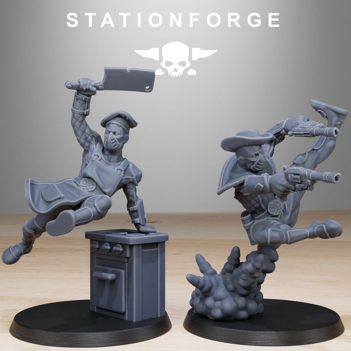 Wargames - Stationforge - GrimGuard - Jesters Squad (10 Figurer)