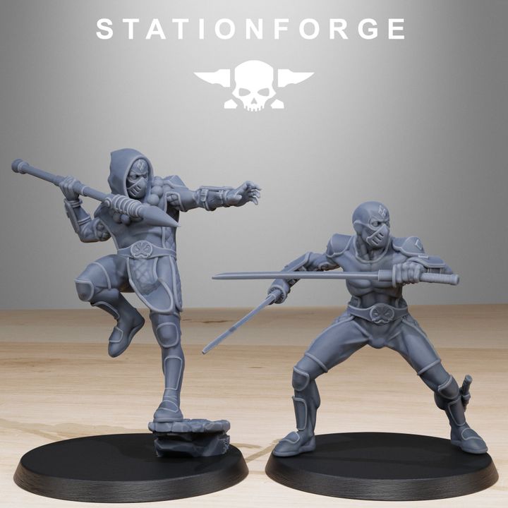 Wargames - Stationforge - GrimGuard - Jesters Squad (10 Figurer)