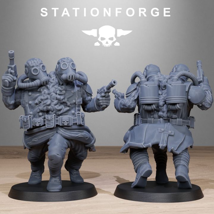 Wargames - Stationforge - GrimGuard - Radioactive Mutants Squad (10 Figurer)