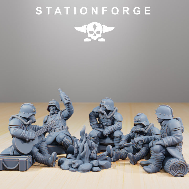 Wargames - Stationforge - GrimGuard - Comrades (5 Figurer)
