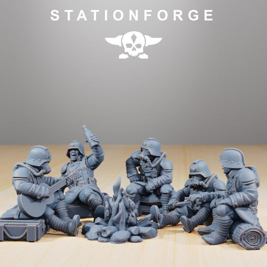 Wargames - Stationforge - GrimGuard - Comrades (5 Figurer)